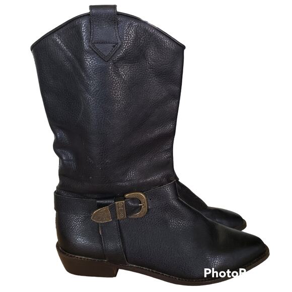 Glacee Shoes - Vintage Glace'e Genuine Leather Western Boots Low Shaft Cowboy Boot Size 8